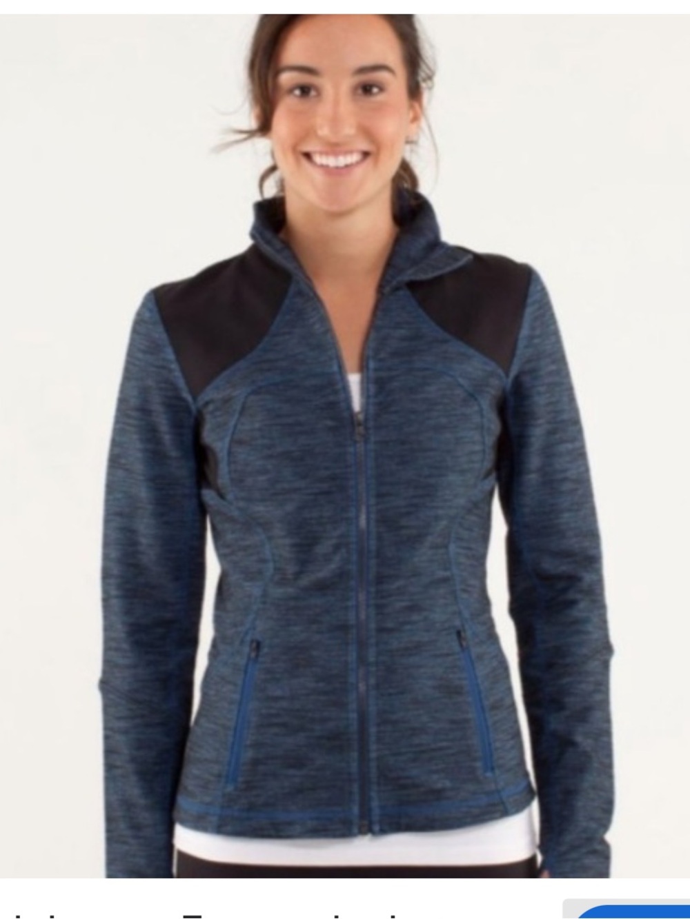 Lululemon Forme Jacket Reversible Slub
Denim Inkwell Blue Size 6 NWOT